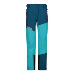 Spodnie narciarskie freeride unlimitech dla kobiet CMP. Niebieskie spodnie narciarskie CMP, bez wzorów, z materiału, narciarskie. Za 464.99 zł.