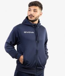Bluza sportowa Givova Polarfleece 500 niebieska. Niebieskie bluzy z kapturem Givova, s, bez wzorów, z materiału, z kapturem, do jazdy konnej. Za 92.02 zł.
