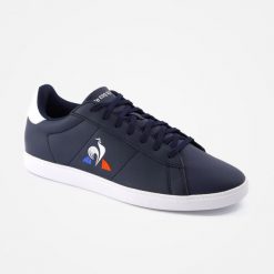 Buty sportowe unisex Courtset Dress. Niebieskie buty sportowe lifestyle Le Coq Sportif, bez wzorów, bez zapięcia, trekkingowe. Za 279.00 zł.