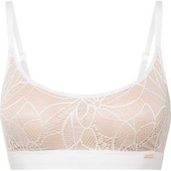 Biustonosz bustier Feel Comfort. Białe biustonosze bonprix, bez wzorów, z koronki. Za 42.99 zł.