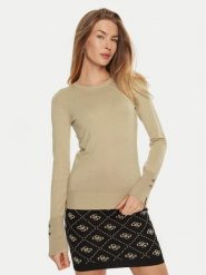Guess Sweter W2YR30 Z2V62 Beżowy Regular Fit. Brązowe swetry Guess, xs, z aplikacjami, z wiskozy, bez ramiączek. Za 199.99 zł.