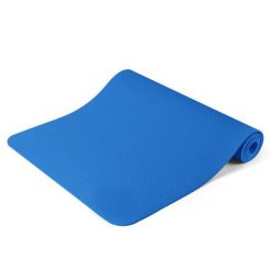Mata do ćwiczeń jogi, z torbą w prezencie, dostępna w 3 kolorach-niebieska. Niebieskie torby sportowe TIMELESS TOOLS, bez wzorów, z materiału. Za 69.99 zł.