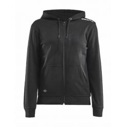 Bluza sportowa damska Craft Community Fz. Czarne bluzy z kapturem Craft, xs, bez wzorów, z materiału, z kapturem. Za 291.00 zł.