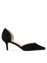 JENNY Czółenka CD24052-1 Czarny. Czarne czółenka Jenny, bez wzorów, z materiału, bez obcasa, bez zapięcia. Za 119.99 zł.