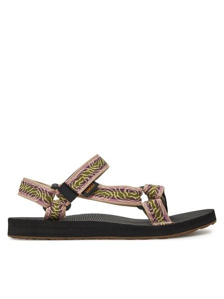 Teva Sandały Original Universal 1003987 Zielony. Zielone sandały Teva, bez wzorów, z materiału, bez obcasa, na płaskiej podeszwie, bez zapięcia. Za 186.99 zł.