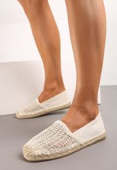Beżowe Wsuwane Espadryle na Płaskiej Podeszwie Ozdobione Plecionką z Juty Loracila. Brązowe espadryle Born2be, bez wzorów, eleganckie, bez obcasa, na płaskiej podeszwie. W wyprzedaży za 72.24 zł.