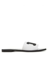 Max Mara Beachwear Klapki 2516521019600 Biały. Białe klapki Max Mara Beachwear, bez wzorów, z materiału, bez obcasa, bez zapięcia. Za 579.99 zł.
