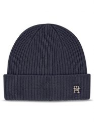 Tommy Hilfiger Czapka Cashmere Chic Beanie AW0AW15321 Granatowy. Niebieskie czapki zimowe Tommy Hilfiger, bez wzorów, z kaszmiru. Za 379.99 zł.