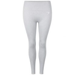 Legginsy treningowe damskie Gymshark Vital Seamless. Szare legginsy Gymshark, bez wzorów, z elastanu, sportowe, długie. Za 139.99 zł.