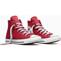 Buty sportowe Converse Chuck Taylor All Star Double Lace. Czerwone buty treningowe Converse, bez wzorów, z materiału, bez zapięcia. Za 490.00 zł.