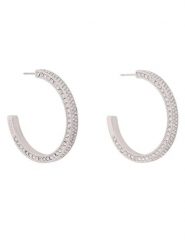 Guess Kolczyki JUBE06 435JW Srebrny. Szare kolczyki Guess, srebrne. Za 349.99 zł.