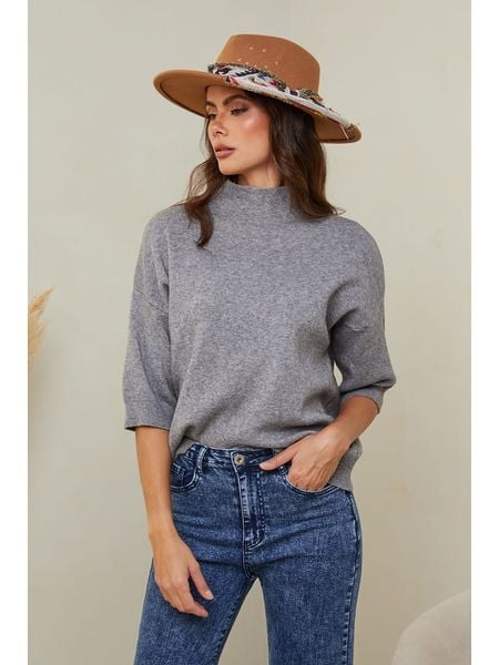 So Cachemire Sweter "Mahouca" w kolorze szarym rozmiar: S. Szare swetry So Cachemire, s, bez wzorów, z kaszmiru, bez ramiączek. Za 193.70 zł.