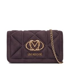 Torebka LOVE MOSCHINO. Fioletowe kopertówki Love Moschino, bez wzorów, wizytowe, bez dodatków. Za 569.99 zł.