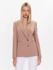 Pinko Marynarka Alexia PE 23 BLK01 100256 A0IG Beżowy Regular Fit. Brązowe marynarki i żakiety Pinko, bez wzorów, z wiskozy, bez ramiączek. Za 1,169.00 zł.