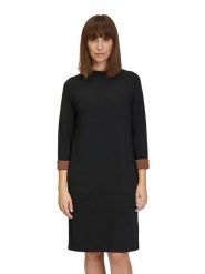 Betty Barclay Sukienka w kolorze czarno-brązowym rozmiar: 36. Czarne sukienki Betty Barclay, na co dzień, bez wzorów, bez kołnierzyka, bez ramiączek, midi, proste. Za 130.19 zł.
