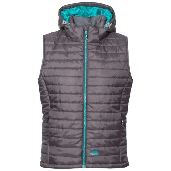 Damska kurtka bez rękawów Trespass Aretha. Niebieskie kurtki Trespass, xl, bez wzorów, z materiału, eleganckie, z kapturem. Za 246.99 zł.