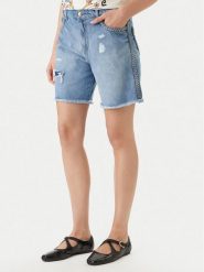 Just Cavalli Szorty jeansowe 80PAD5S5 CDWCD Granatowy Loose Fit. Niebieskie szorty Just Cavalli, bez wzorów, z bawełny. Za 1,123.99 zł.