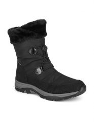 Rieker Śniegowce M9683-00 Czarny. Czarne botki Rieker, bez wzorów, z materiału, bez zapięcia. Za 335.00 zł.