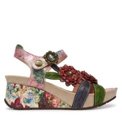 Sandały Laura Vita. Sandały LAURA VITA, bez wzorów, bez obcasa, na koturnie, bez zapięcia. Za 439.99 zł.