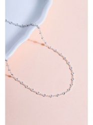 Heliophilia Srebrny naszyjnik z elementami ozdobnymi - dł. 42 cm rozmiar: onesize. Szare naszyjniki Heliophilia, z materiału, z cyrkonią, srebrne. Za 130.99 zł.