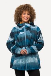 Damskie HYPRAR 2 w 1 kurtka fitness wodoodporna dwukierunkowy zamek błyskawiczny. Niebieskie kurtki Ulla Popken, plus size, bez wzorów, z materiału, z kapturem. Za 799.99 zł.
