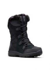 Buty turystyczne zimowe śniegowce damskie, Ice Maiden II. Czarne trekkingi Columbia, bez wzorów, z materiału, przed kolano, bez zapięcia, trekkingowe. Za 379.99 zł.