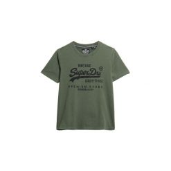 Koszulka damska Superdry Embellished Vl. Zielone t-shirty sportowe Superdry, bez wzorów, bez ramiączek. Za 166.50 zł.