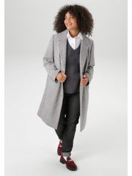 Aniston Płaszcz przejściowy w kolorze czarno-karmelowym rozmiar: 48. Szare płaszcze Aniston, bez wzorów, bez kaptura. Za 135.49 zł.