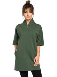 Be Wear Sukienka w kolorze zielonym rozmiar: S. Zielone sukienki Be Wear, na co dzień, s, bez wzorów, bez kołnierzyka, bez ramiączek, mini, proste. Za 69.95 zł.