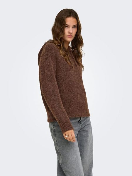 ONLY Sweter w kolorze brązowym rozmiar: XS. Brązowe swetry ONLY, xs, bez wzorów, bez ramiączek. Za 115.95 zł.