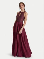 Hey Kyla Sukienka wieczorowa 5AI053HK Bordowy Regular Fit. Czerwone sukienki Hey Kyla, bez wzorów, z syntetyku, wizytowe, bez kołnierzyka, bez ramiączek. Za 499.99 zł.