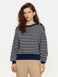 Tommy Hilfiger Bluza WW0WW44447 Granatowy Relaxed Fit. Niebieskie bluzy Tommy Hilfiger, xs, bez wzorów, z bawełny, bez kaptura. Za 319.99 zł.