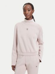 Guess Bluza V4YQ05 KCAY2 Różowy jasny Regular Fit. Czerwone bluzy bez kaptura Guess, l, z aplikacjami, z syntetyku, bez kaptura. Za 324.99 zł.