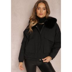 Czarna Kurtka z Futerkiem Morgaia. Czarne kurtki Renee, l, bez wzorów, eleganckie, bez kaptura. W wyprzedaży za 139.99 zł.