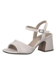 S.Oliver Sandały w kolorze kremowym rozmiar: 40. Brązowe sandały S.Oliver, bez wzorów, z otwartym noskiem, bez obcasa, na koturnie, bez zapięcia. Za 110.55 zł.