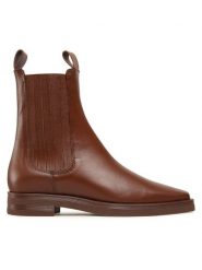 Gino Rossi Sztyblety 222FW131 Brązowy. Brązowe botki Gino Rossi, bez wzorów, ze skóry, bez obcasa, na płaskiej podeszwie, bez zapięcia. Za 319.99 zł.
