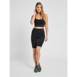 Damski bezszwowy biustonosz sportowy Hummel Tiffy. Niebieskie biustonosze sportowe Hummel, bez wzorów, na fitness i siłownię. Za 152.50 zł.