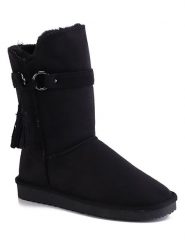 ISLAND BOOT Kozaki zimowe "Crawford" w kolorze czarnym rozmiar: 37. Czarne kozaki Island Boot, na zimę, bez wzorów, z materiału, eleganckie, bez obcasa, bez zapięcia. Za 165.99 zł.