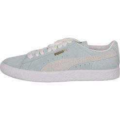 Buty Puma Suede W 365942 12 niebieskie. Niebieskie buty treningowe Puma, bez wzorów, z gumy, bez zapięcia, puma suede. Za 295.04 zł.