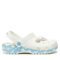 Klapki Crocs. Białe klapki Crocs, bez wzorów, bez obcasa, bez zapięcia. Za 239.99 zł.
