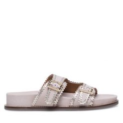 Klapki Sergio Bardi. Brązowe klapki Sergio Bardi, bez wzorów, bez obcasa, bez zapięcia. Za 279.99 zł.
