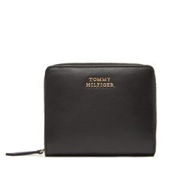 Mały Portfel Damski Tommy Hilfiger. Czarne portfele Tommy Hilfiger, bez wzorów. Za 429.99 zł.