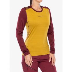 Bluza termoaktywna damska La Sportiva Tour Long Sleeve. Żółte bielizna termoaktywna damska La Sportiva, bez wzorów, bez kaptura. Za 246.69 zł.