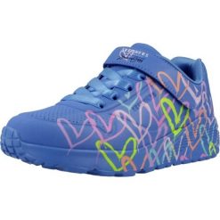 Buty SKECHERS UNO LITE LOVE LEVITATE Niebieski. Niebieskie trekkingi Skechers, bez wzorów, z syntetyku, bez zapięcia, trekkingowe. Za 261.99 zł.