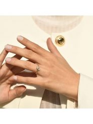 CARATELLI Złoty pierścionek "Semporna" z diamentami rozmiar: 54. Żółte pierścionki CARATELLI, z diamentem, złote. Za 1,130.99 zł.