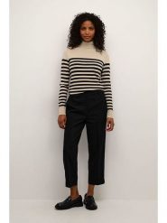 Kaffe Golf w kolorze beżowo-czarnym rozmiar: XXL. Brązowe swetry Kaffe, xxl, bez wzorów, bez ramiączek. Za 69.99 zł.