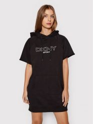 DKNY Sport Sukienka dzianinowa DP1D4601 Czarny Regular Fit. Czarne sukienki DKNY Sport, s, bez wzorów, z bawełny, sportowe, bez kołnierzyka, bez ramiączek, sportowe. Za 219.99 zł.