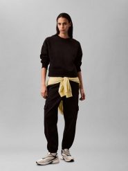 Calvin Klein Bluza w kolorze czarnym rozmiar: L. Czarne bluzy Calvin Klein, l, bez wzorów, bez ramiączek, bez kaptura. Za 221.95 zł.