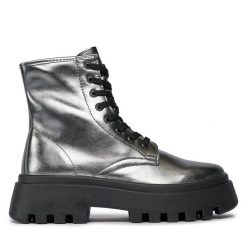 Botki Altercore. Szare botki Altercore, bez wzorów, bez obcasa, na płaskiej podeszwie, bez zapięcia. Za 269.99 zł.