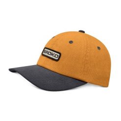 Sztruksowa czapka trekkingowa z daszkiem Siroko Wapta Mustard. Żółte czapki z daszkiem SIROKO, bez wzorów, z materiału. Za 105.00 zł.